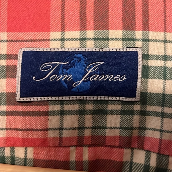 Tom James Medium Plaid button down shirt - Picture 3 of 3